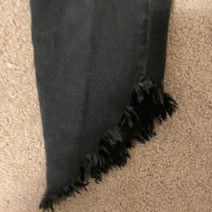 Asymmetrical skinny jean bottom joes jeans